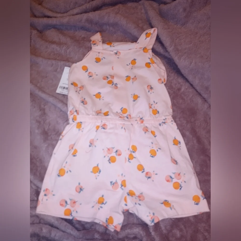 *HP* Carter's NWT Baby Girls Pink Peach Romper 18 m 🍑 - Picture 5 of 6
